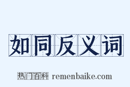 如同反义词是什么意思的图片